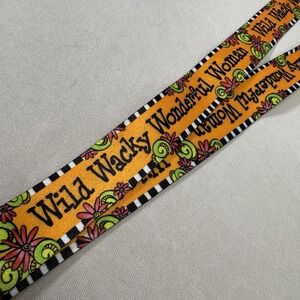 NWT Suzy Toronto Orange Wild Wacky Wonderful Woman Lanyard‎ Badge Holder